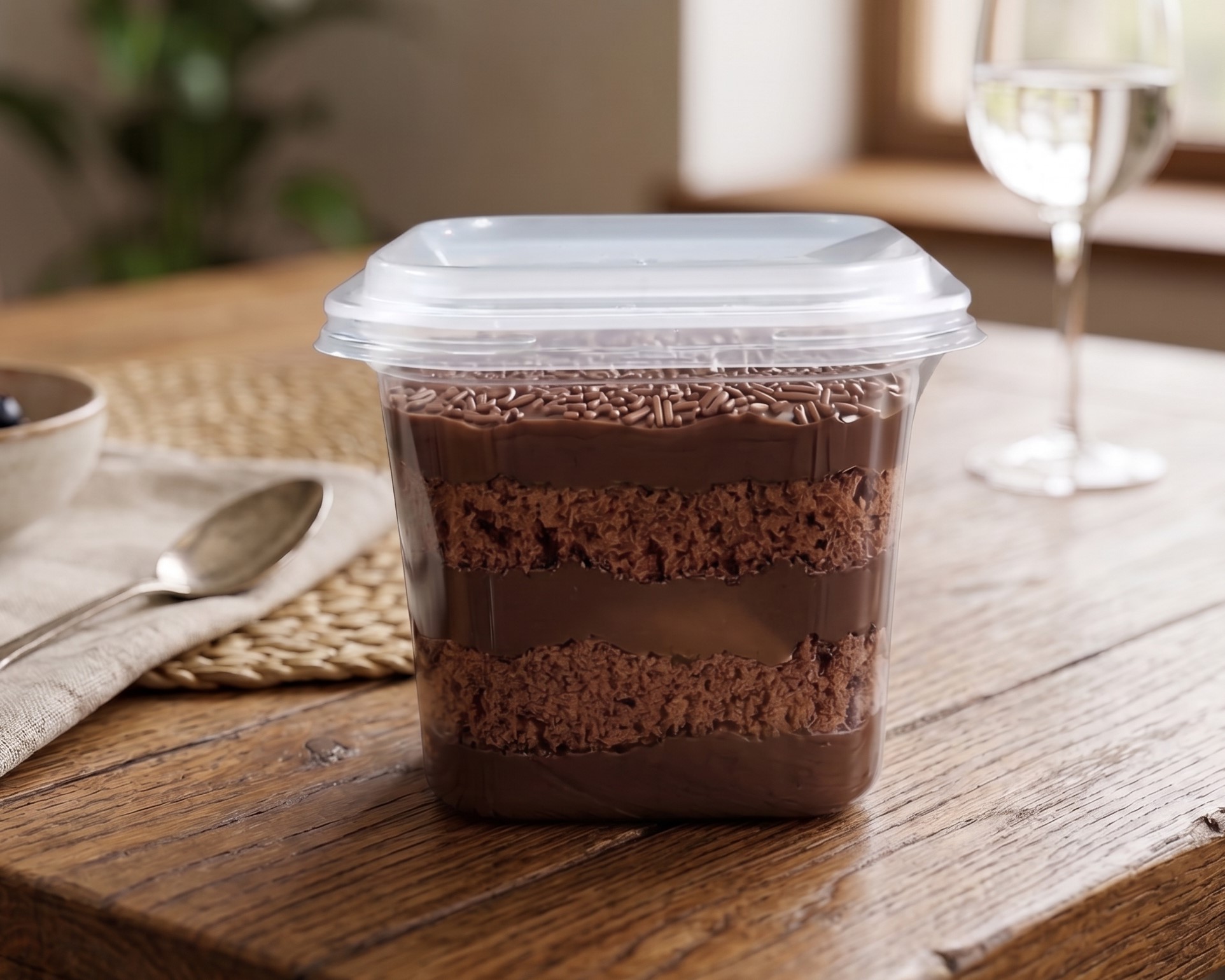 Bolo de pote sabor chocolate belga em Caraguatatuba - Só de Pote